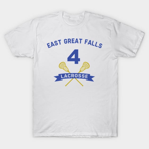 Steve Stiffler 4 East Great Falls Lacrosse T-Shirt by jordan5L